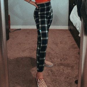 Brandy Melville Green Plaid Pants